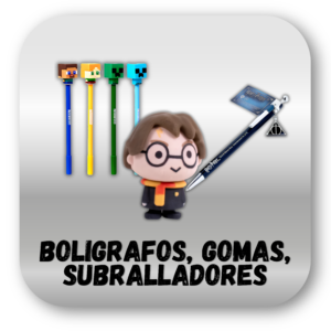 BOLIGRAFOS, GOMAS, SUBRALLADORES...