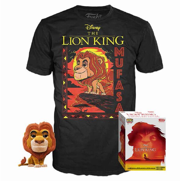 Set figura POP & Tee Disney El Rey Leon Mufasa TALLA XL