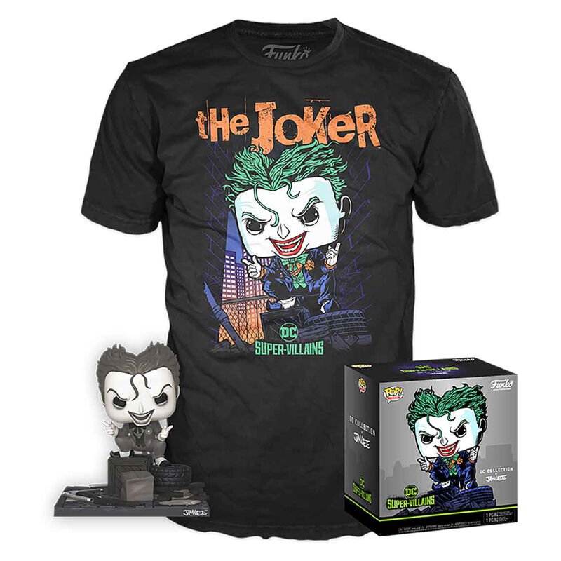 Set figura POP & Tee DC Comics Jim Lee Joker TALLA S