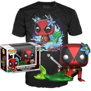 Set figura POP & Tee Marvel Deadpool Mermaid Exclusive TALLA S