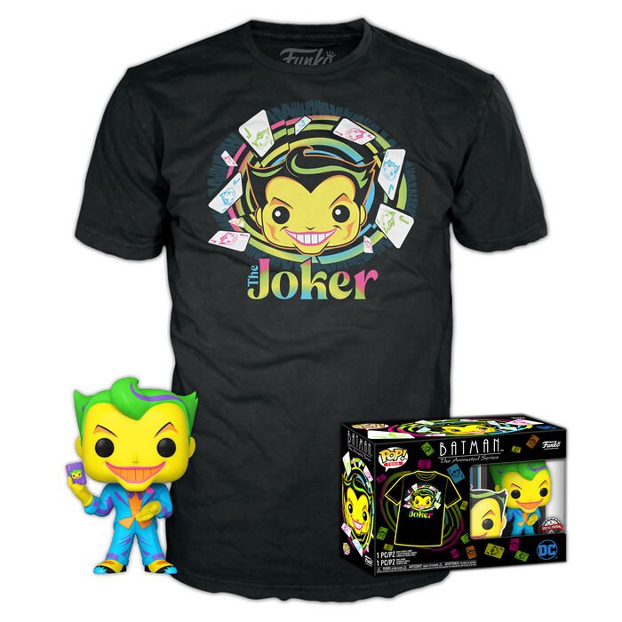 Set figura POP & Tee DC Comics Batman Joker Exclusive TALLA S