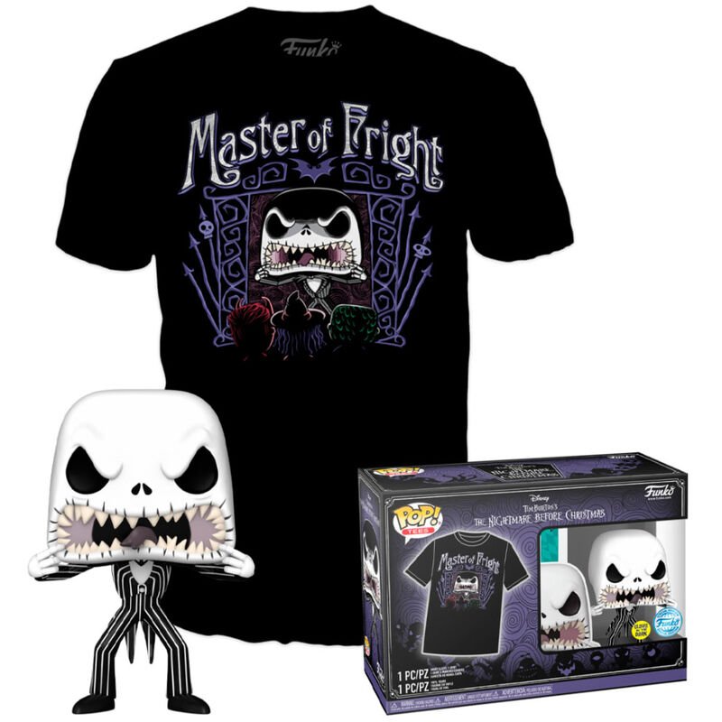 Set figura POP & Tee Disney Pesadilla Antes de Navidad Jack Skellington Exclusive TALLA M