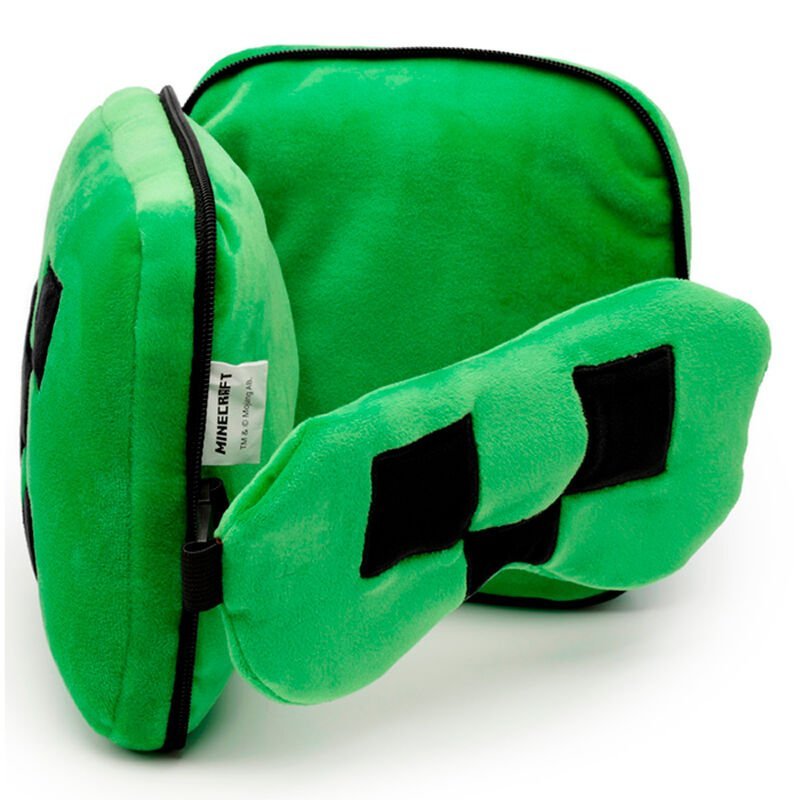 Almohada viaje antifaz Creeper Minecraft Relaxeazzz - Imagen 3