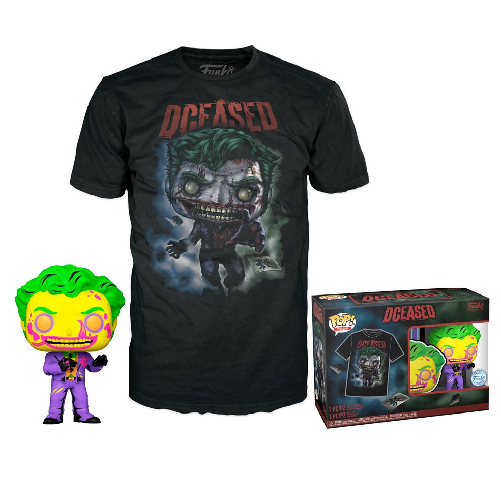 Set figura POP & Tee DC Comics Joker TALLA M