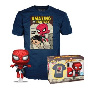 Set figura POP & Tee Marvel Spiderman Comic Cover TALLA L