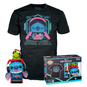 Set figura POP & Tee Disney Stitch Gamer Stitch with Frog TALLA XL