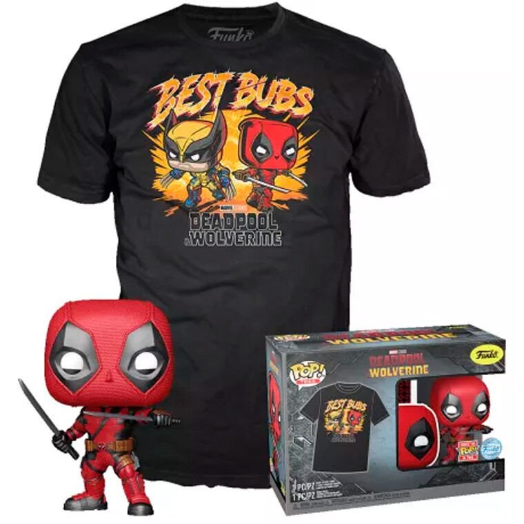 Set figura POP & Tee Marvel Deadpool & Wolverine TALLA M