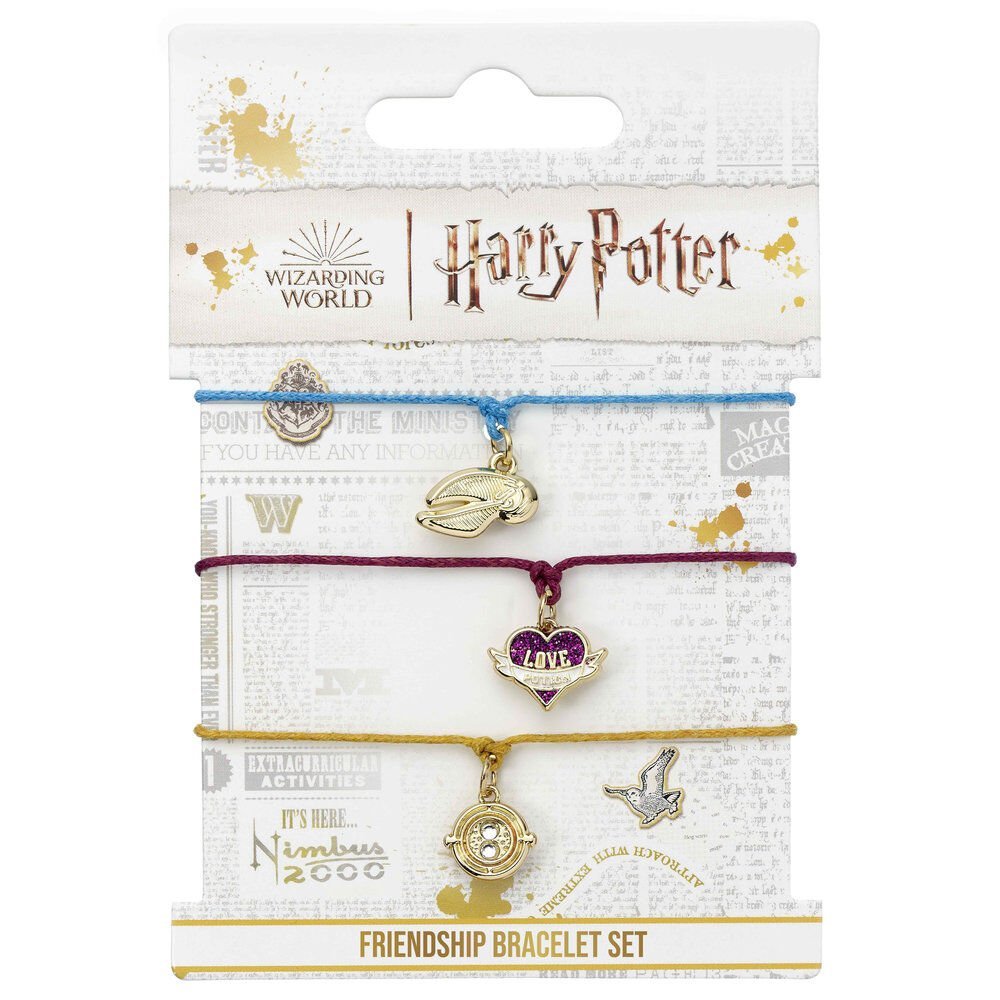 Set 3 pulseras Amistad Snitch Dorada Harry Potter - Imagen 2