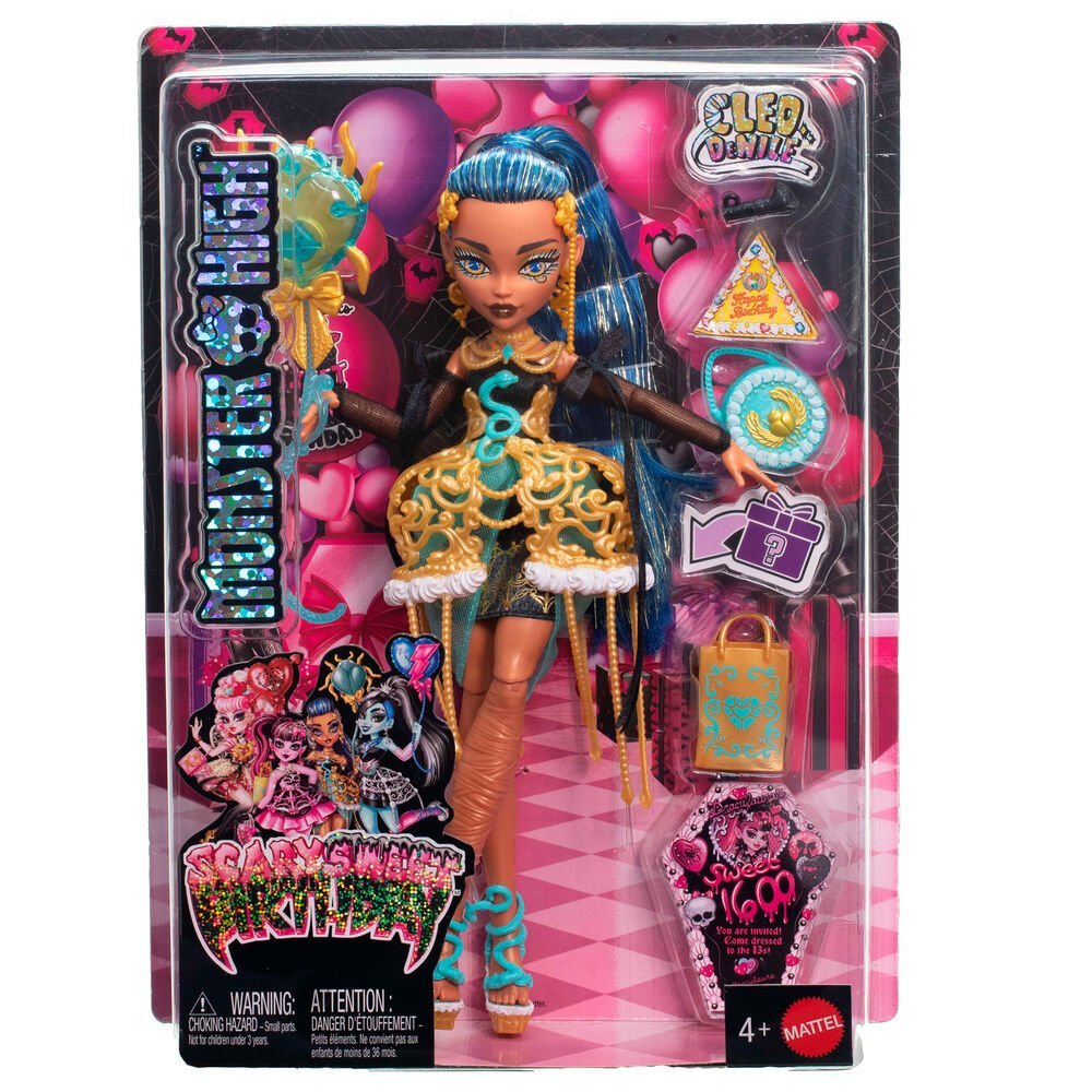 Muñeca Cleo De Nile Scary Sweet Birthday 1600 Monster High - Imagen 6