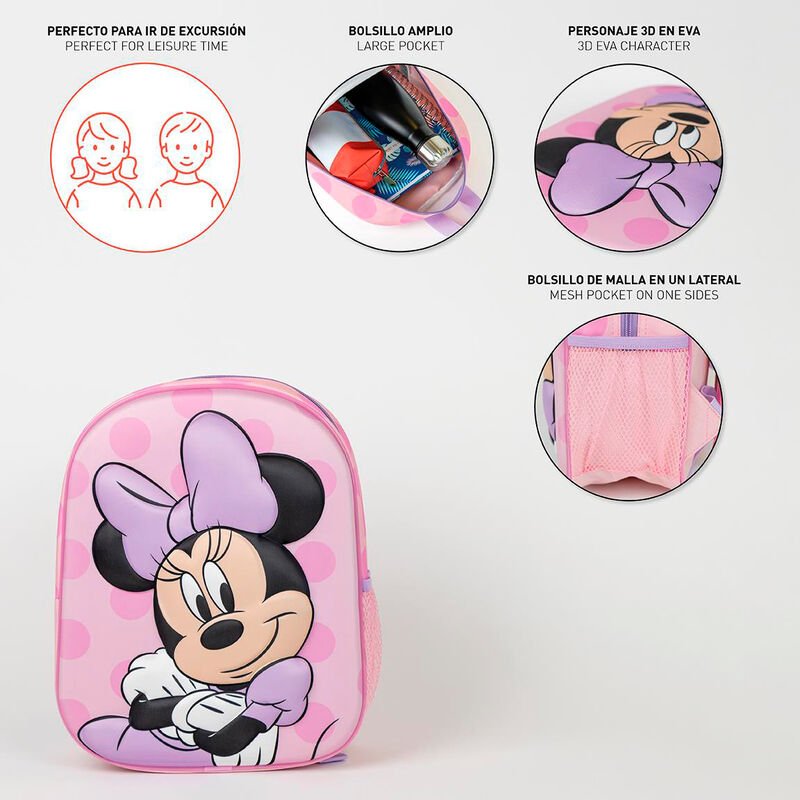 Mochila 3D Minnie Disney 31cm - Imagen 4