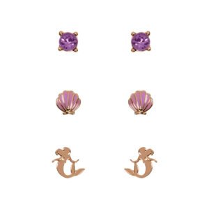 Set 3 Pares de pendientes La Sirenita Disney