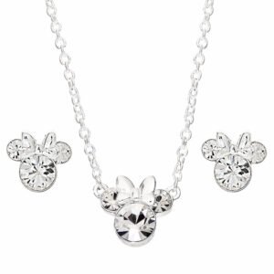 Set Colgante + pendientes Minnie Disney plata
