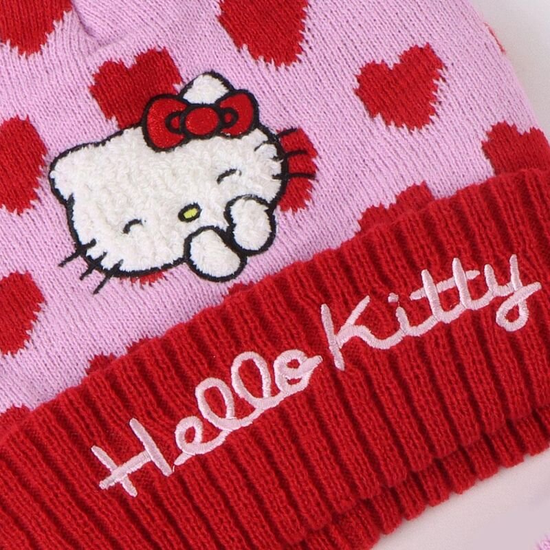 Conjunto gorro guantes bufanda Hello Kitty - Imagen 5