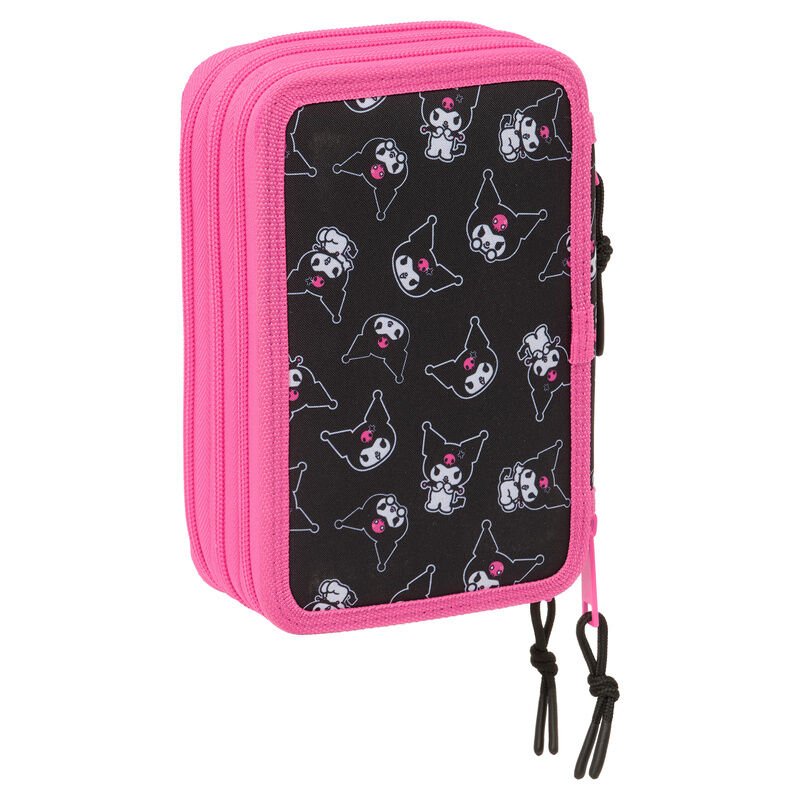 Plumier Kuromi Hello Kitty triple 37pzs - Imagen 2