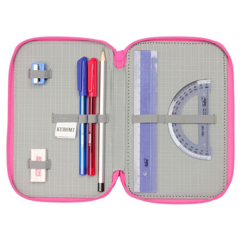 Plumier Kuromi Hello Kitty triple 37pzs - Imagen 4