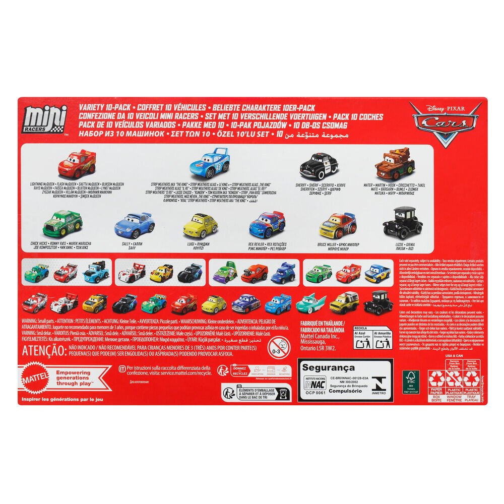 Blister 10 mini coches Cars Disney Pixar - Imagen 2