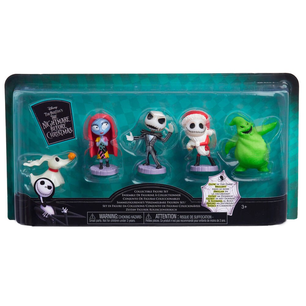 Blister 5 figuras Pesadilla Antes de Navidad Disney