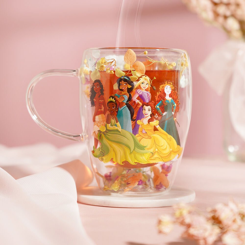Taza cristal flores secas Princesas Disney - Imagen 4