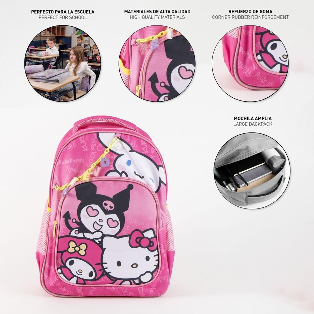 Mochila Hello Kitty and Friends 42cm adaptable - Imagen 3