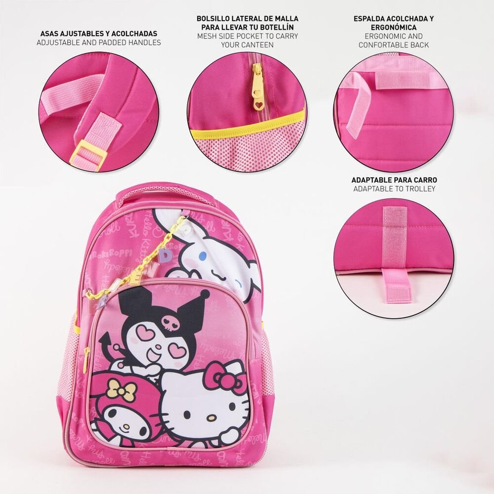 Mochila Hello Kitty and Friends 42cm adaptable - Imagen 4