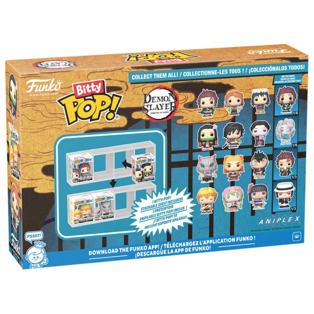 Blister 4 figuras Bitty POP Demon Slayer Tanjiro - Imagen 2