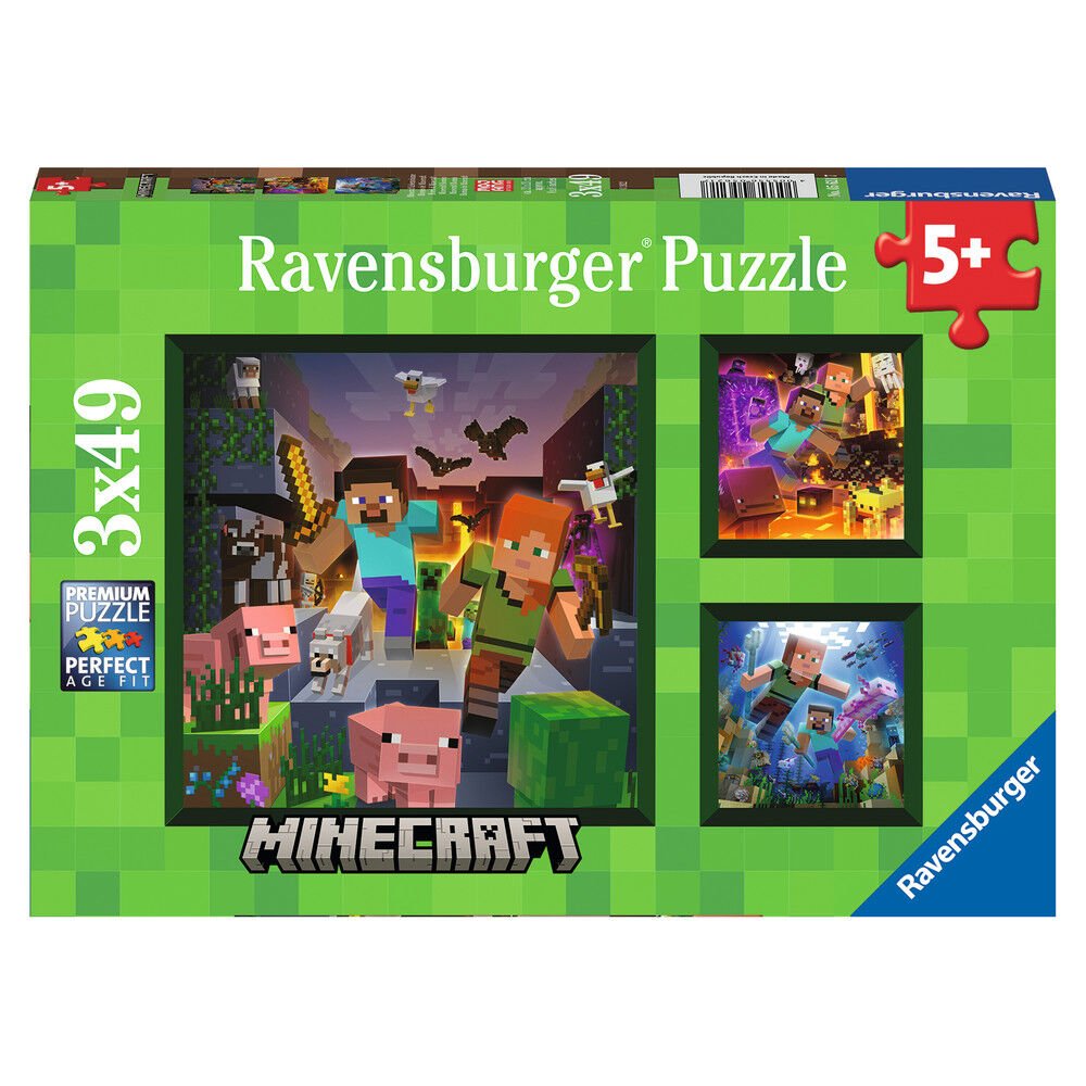 Puzzle Minecraft 3x49pzs