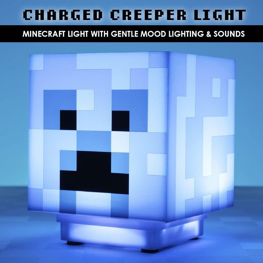 Lampara sonido 3D Charged Creeper Minecraft - Imagen 3