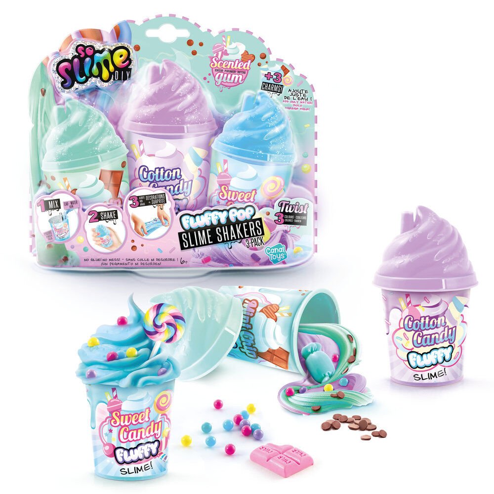 Set 3 botes esponjoso Slime Diy