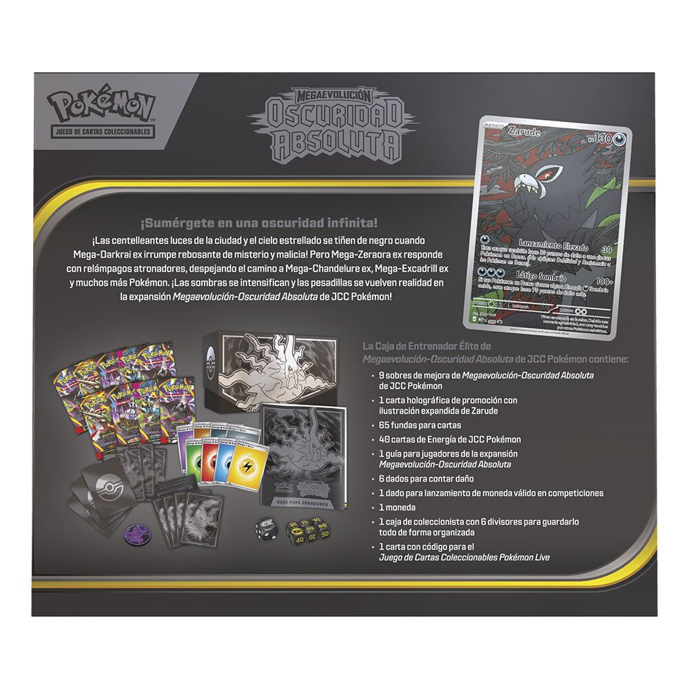 Estuche cartas Entrenador Elite Expansion Megaevolucion Oscuridad Absoluta Pokemon español - Imagen 3