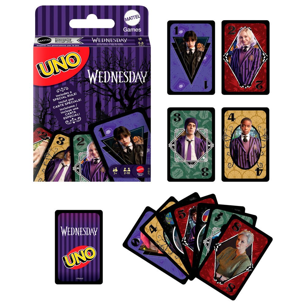 Juego cartas UNO Miercoles Wednesday - Imagen 3