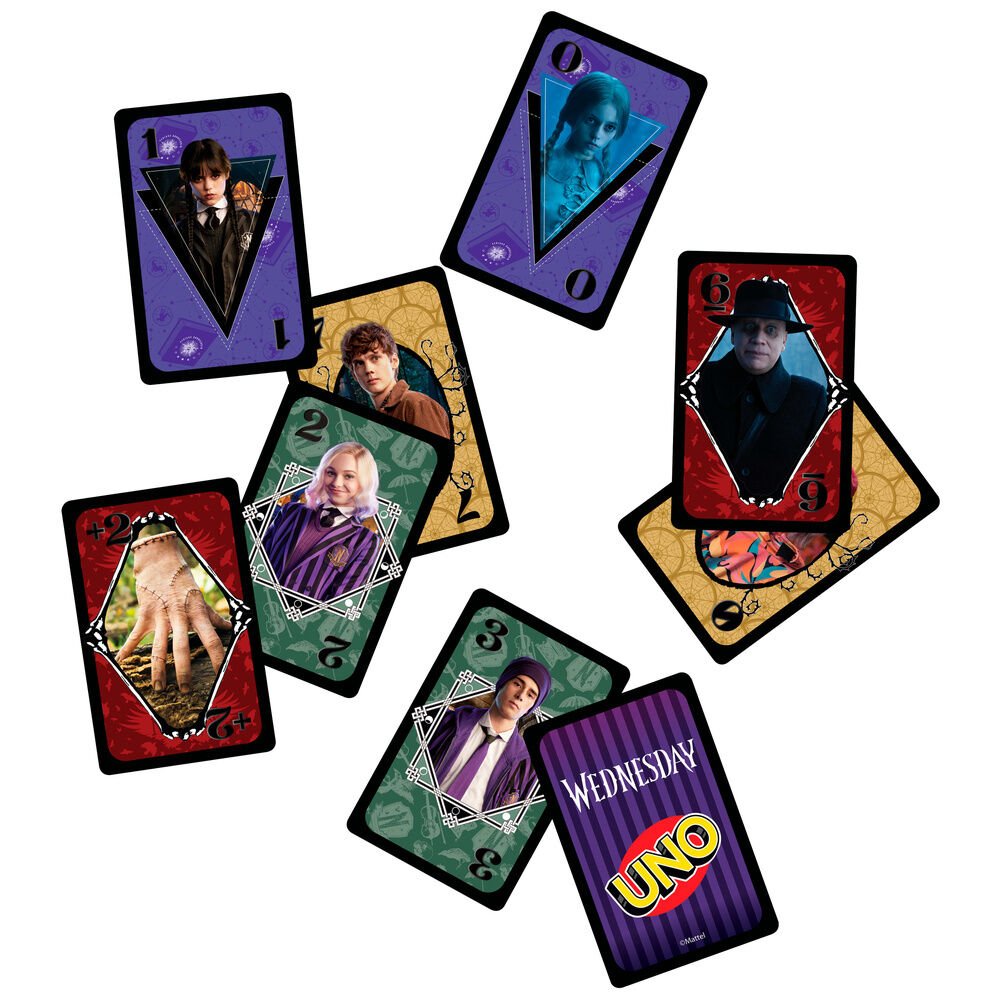 Juego cartas UNO Miercoles Wednesday - Imagen 4