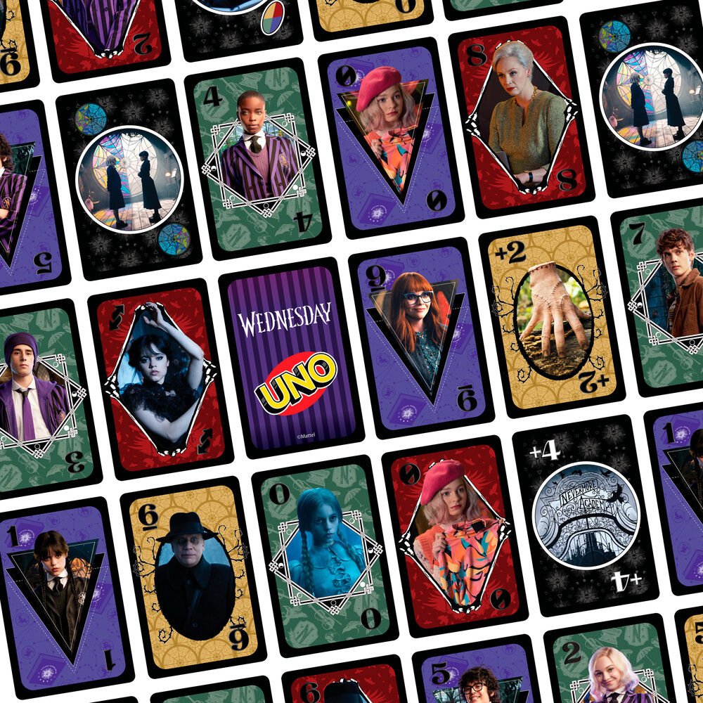 Juego cartas UNO Miercoles Wednesday - Imagen 5