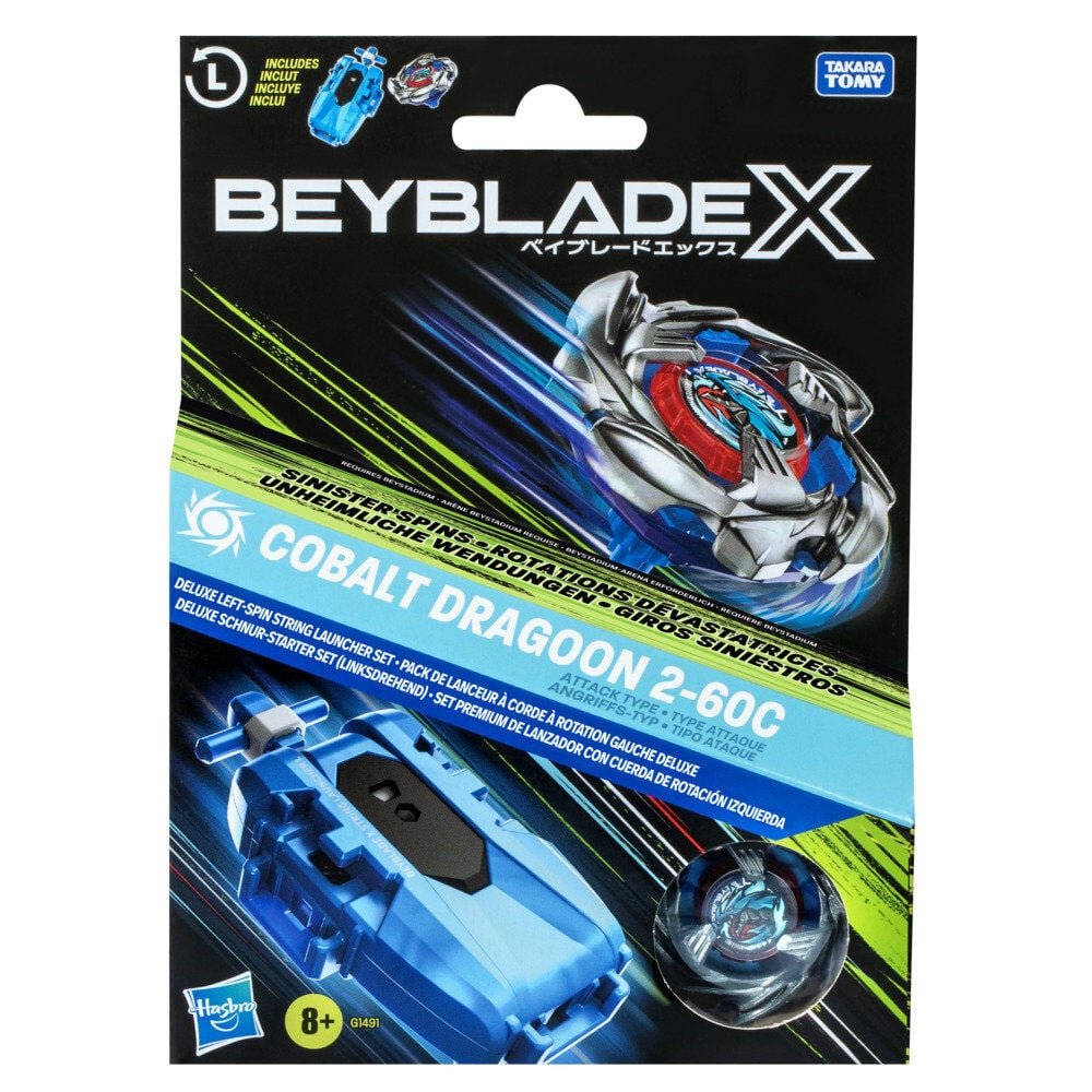 Set Premium lanzador con cuerda y top Cobalt Dragoon 2-60C Beyblade X - Imagen 8