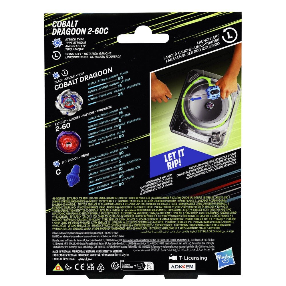 Set Premium lanzador con cuerda y top Cobalt Dragoon 2-60C Beyblade X - Imagen 10