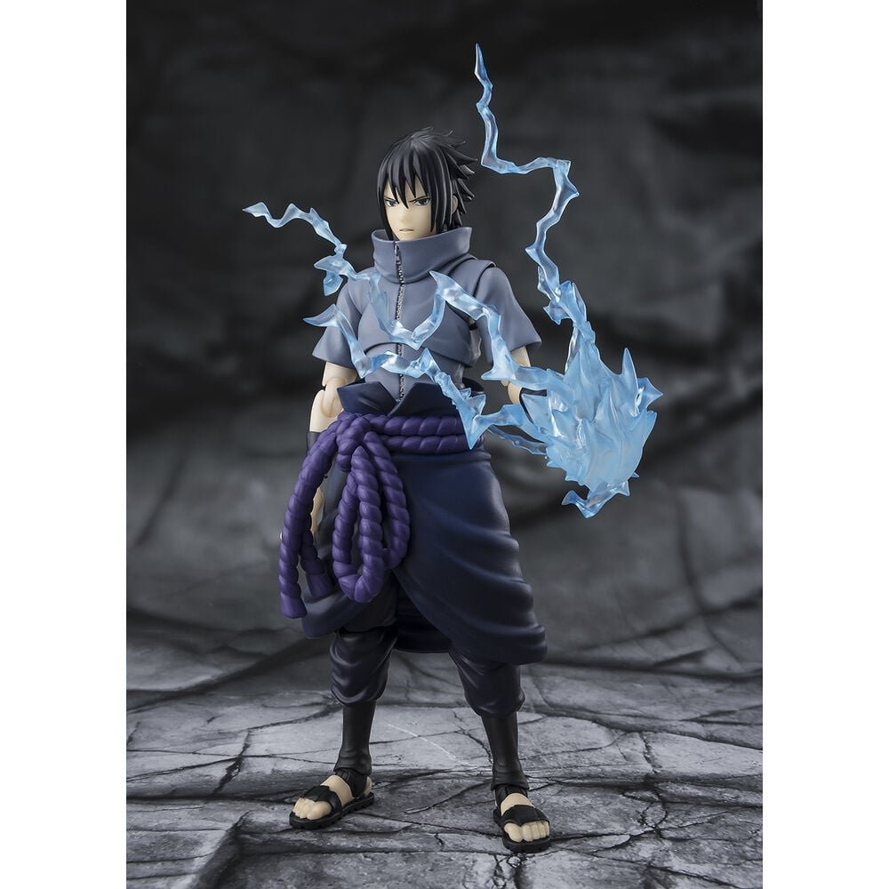 Figura S.H.Figuarts Sasuke Uchiha Solitary Shinobi Naruto Shippuden 14,5cm - Imagen 2