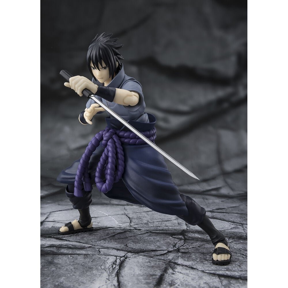 Figura S.H.Figuarts Sasuke Uchiha Solitary Shinobi Naruto Shippuden 14,5cm - Imagen 5
