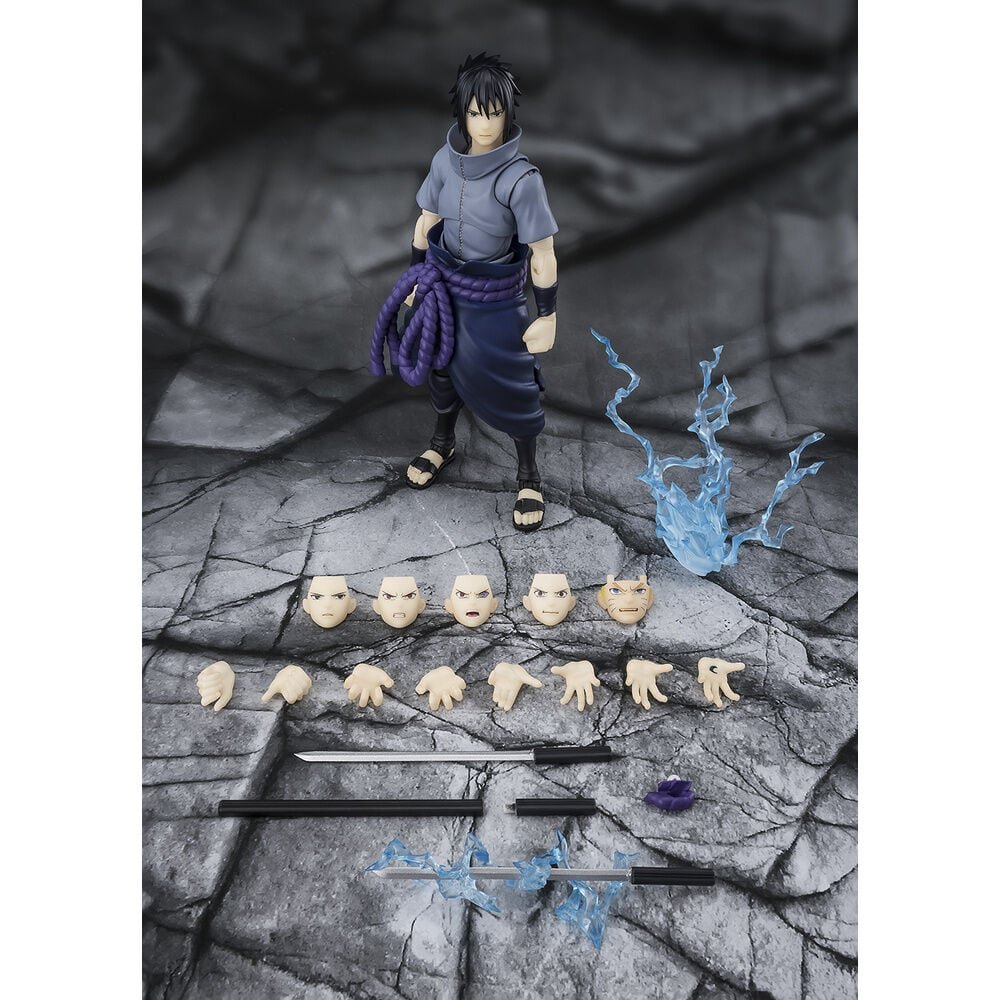 Figura S.H.Figuarts Sasuke Uchiha Solitary Shinobi Naruto Shippuden 14,5cm - Imagen 8